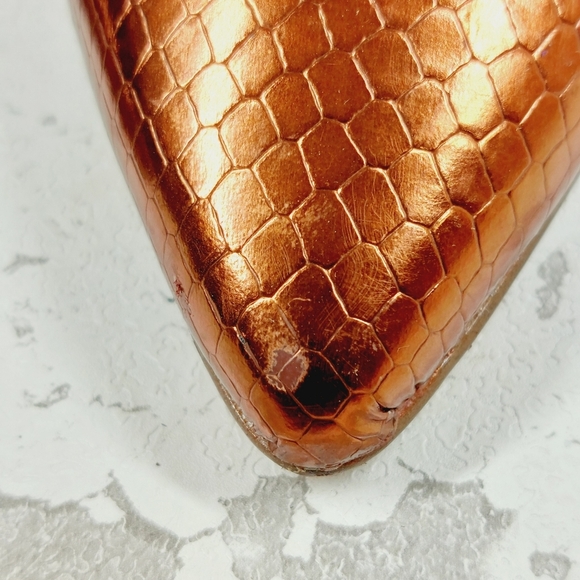 New 27 Edit Abilyn Naturalizer Brown Leather Ankle Strap Pointed Toe Pump B494 - Picture 14 of 15